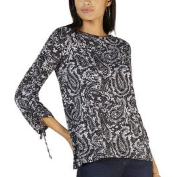 MICHAEL Michael Kors Tops - NWT Michael Kors Paisley Ruched Top, Size S
